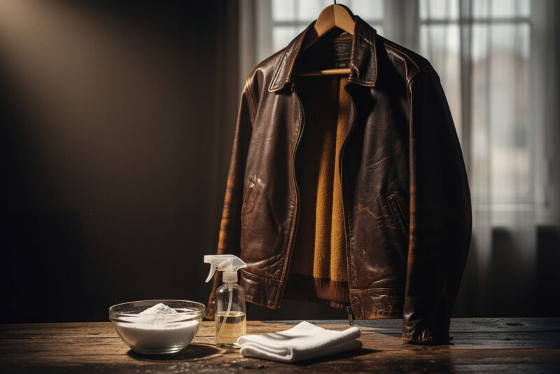 Comment enlever l’odeur de friperie sur un vêtement en cuir ?