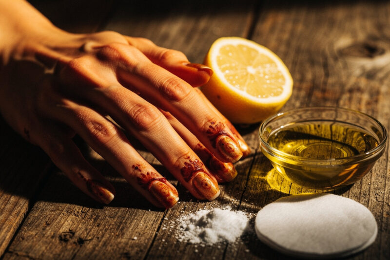 Comment enlever une tache de henné sur les ongles ?