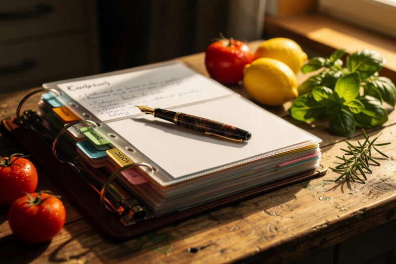 Organiser ses recettes de cuisine sur papier : ma méthode testée